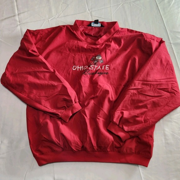VTG Ohio State Buckeyes Jacket Mens 3XL XXXL Insulated Pullover Sport Nylon Poly - Picture 1 of 8